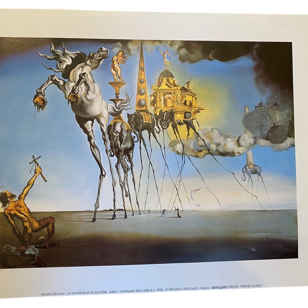 SALVADOR DALI La Tentation Di St. Antoine Small Print